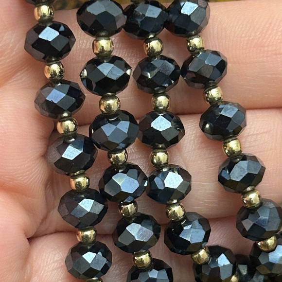 Joan Rivers Faceted Black Bead Necklace – Adjustable Glam Statement. E1004 - Picture 3 of 8